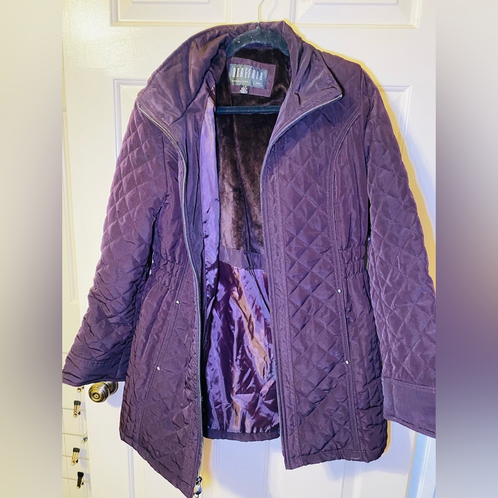 Braefair Women’s Purple Quilted Coat,‎ L